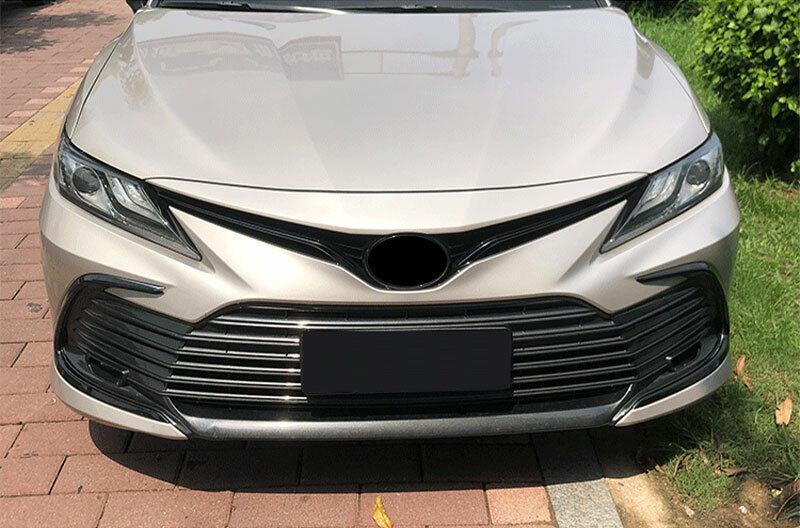 Glossy Black Front Lower Mesh Grille Grill Strip Trim for Toyota for Camry 2021-2022
