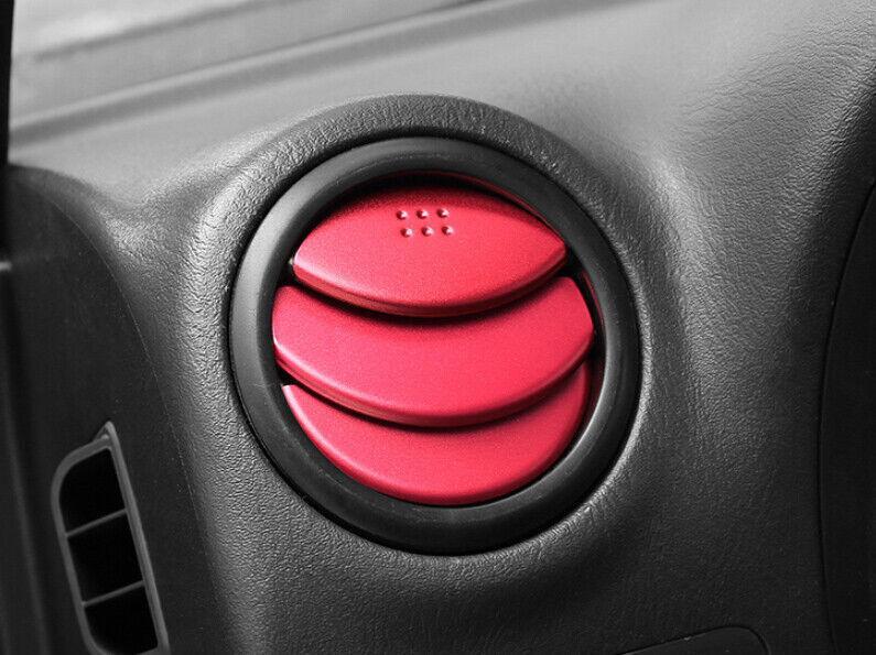 for Suzuki for Jimny 2007-2018 Red Aluminum Left And Right Air Outlet Vent Trim 6PCS