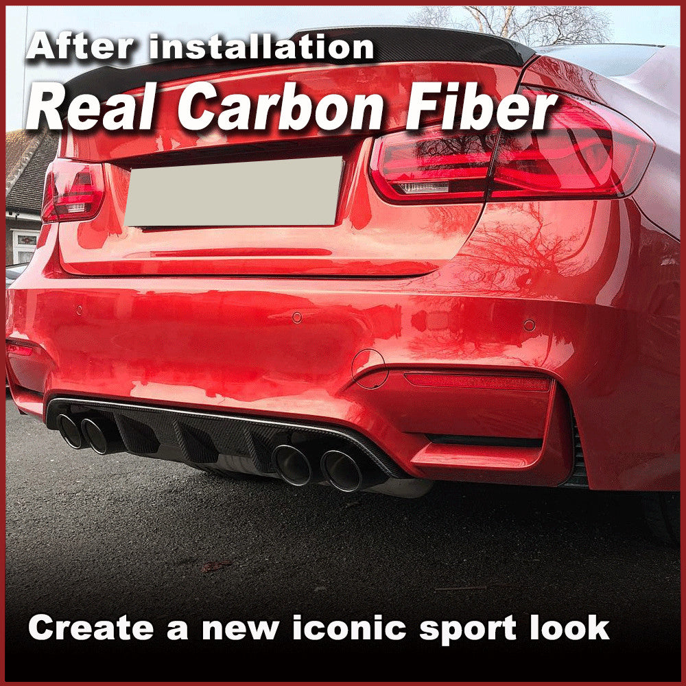 for BMW F80 M3 F82 F83 M4 2014-2019 REAL Carbon Rear Bumper Diffuser Spoiler Lip