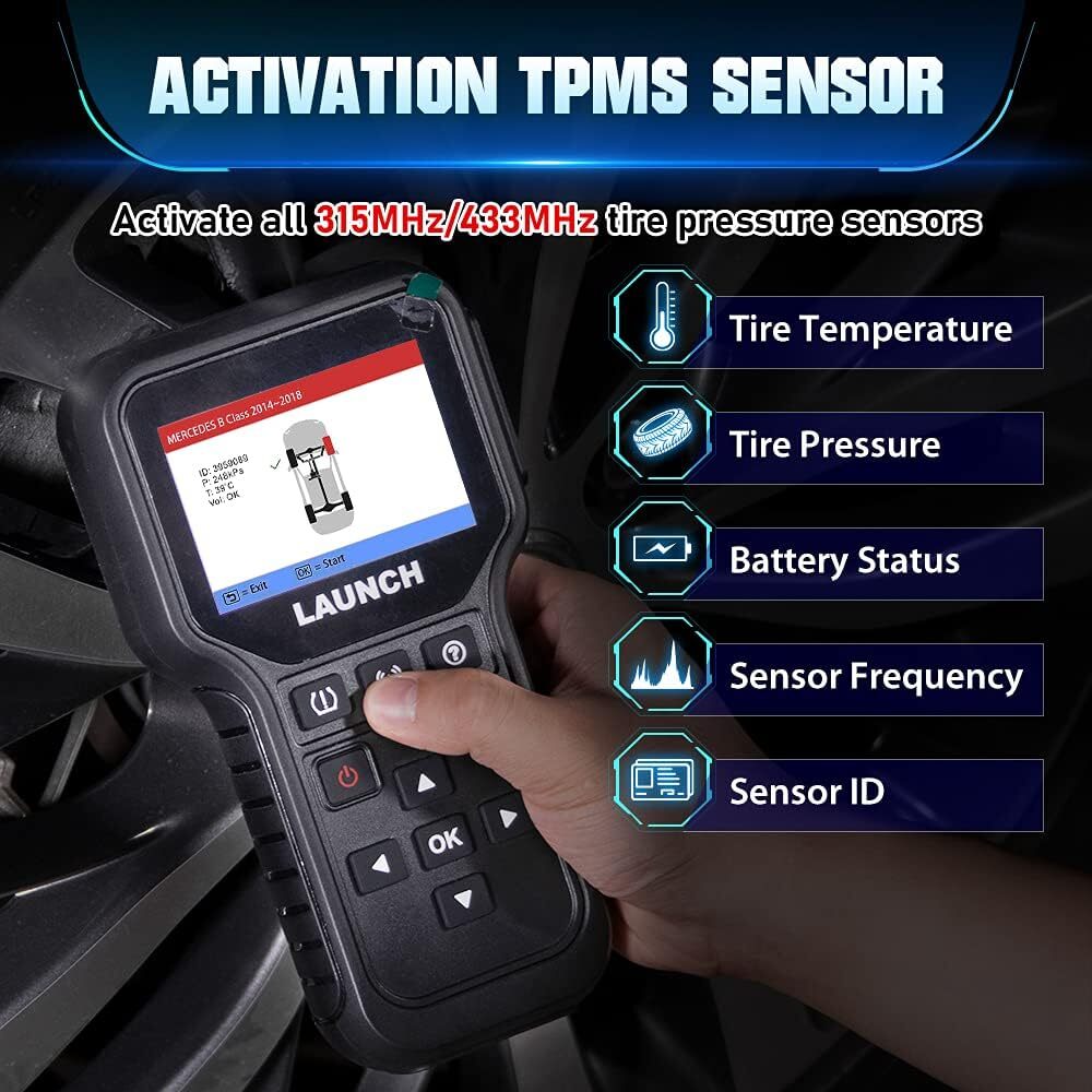 LAUNCH CRT5011E TPMS Activate Read DTC Relearn/Tire Pressure Monitoring Sensors