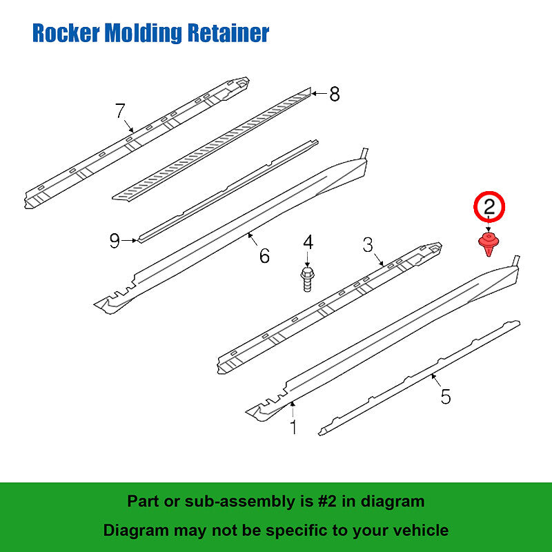 20X Front and Rear Door Molded Nylon Clips 007-988-71-78 Suitable for Mercedes-Benz