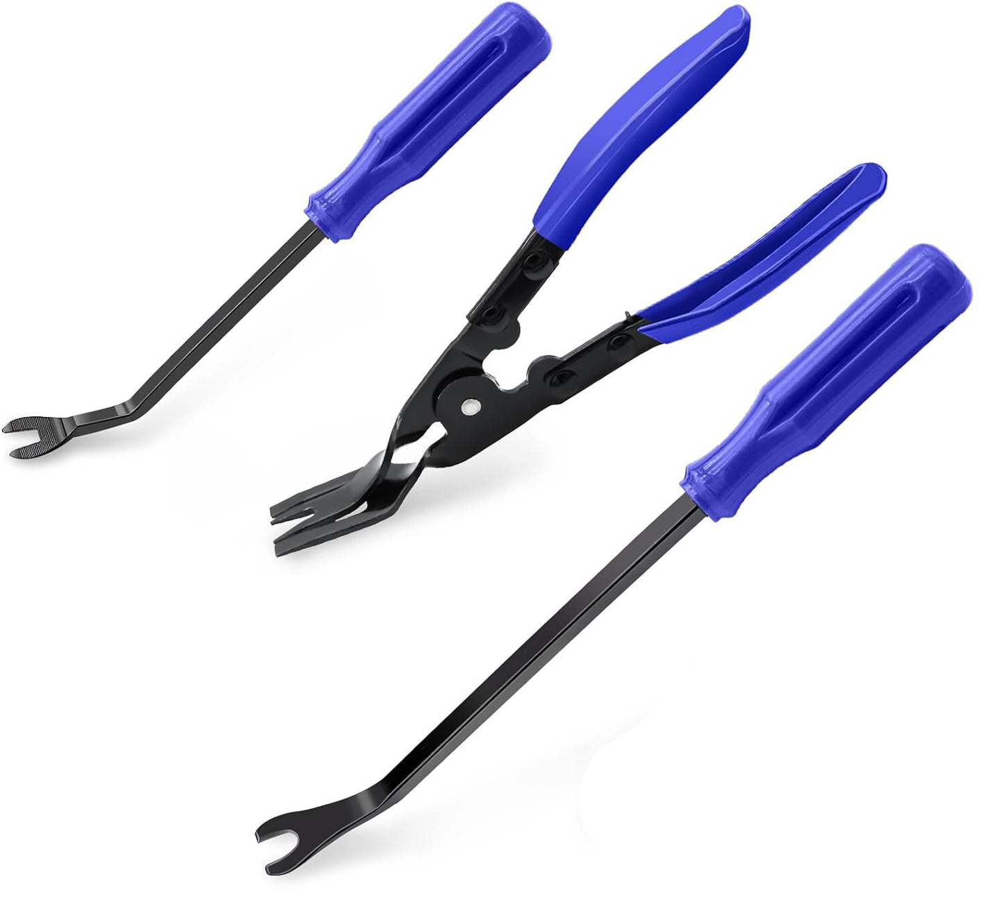 3Pcs Car Door Panel Remover Body Retainer Clip Set Trim Upholstery Pry Tool Blue Q