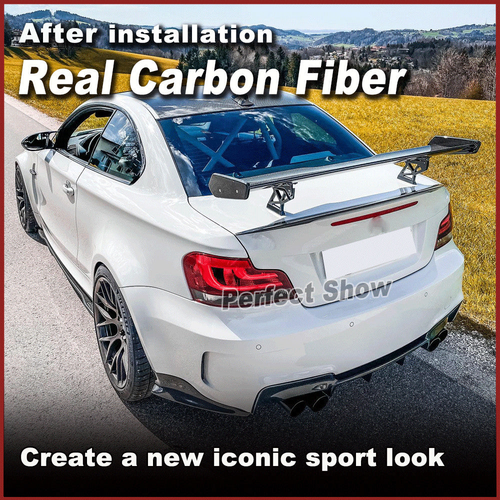 Fit for BMW E82 1-Series M 2011-2013 REAL Carbon Rear Bumper Splitter Flaps Lip