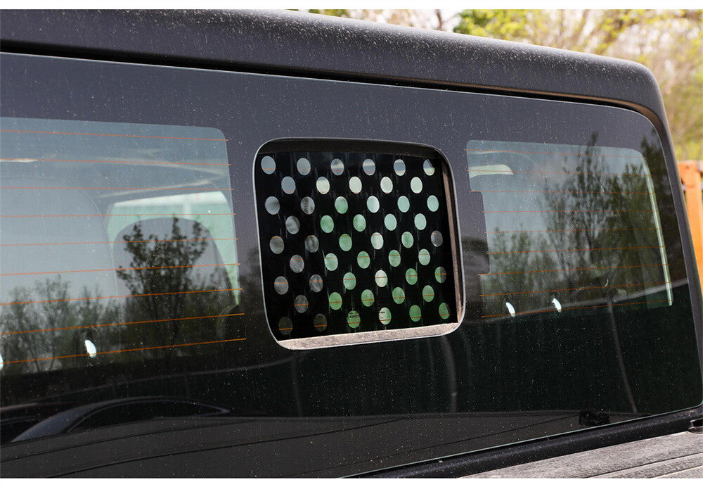 Rear Window Glass Middle Decal Sticker Trim for Jeep Gladiator JT 2020+Black PVC