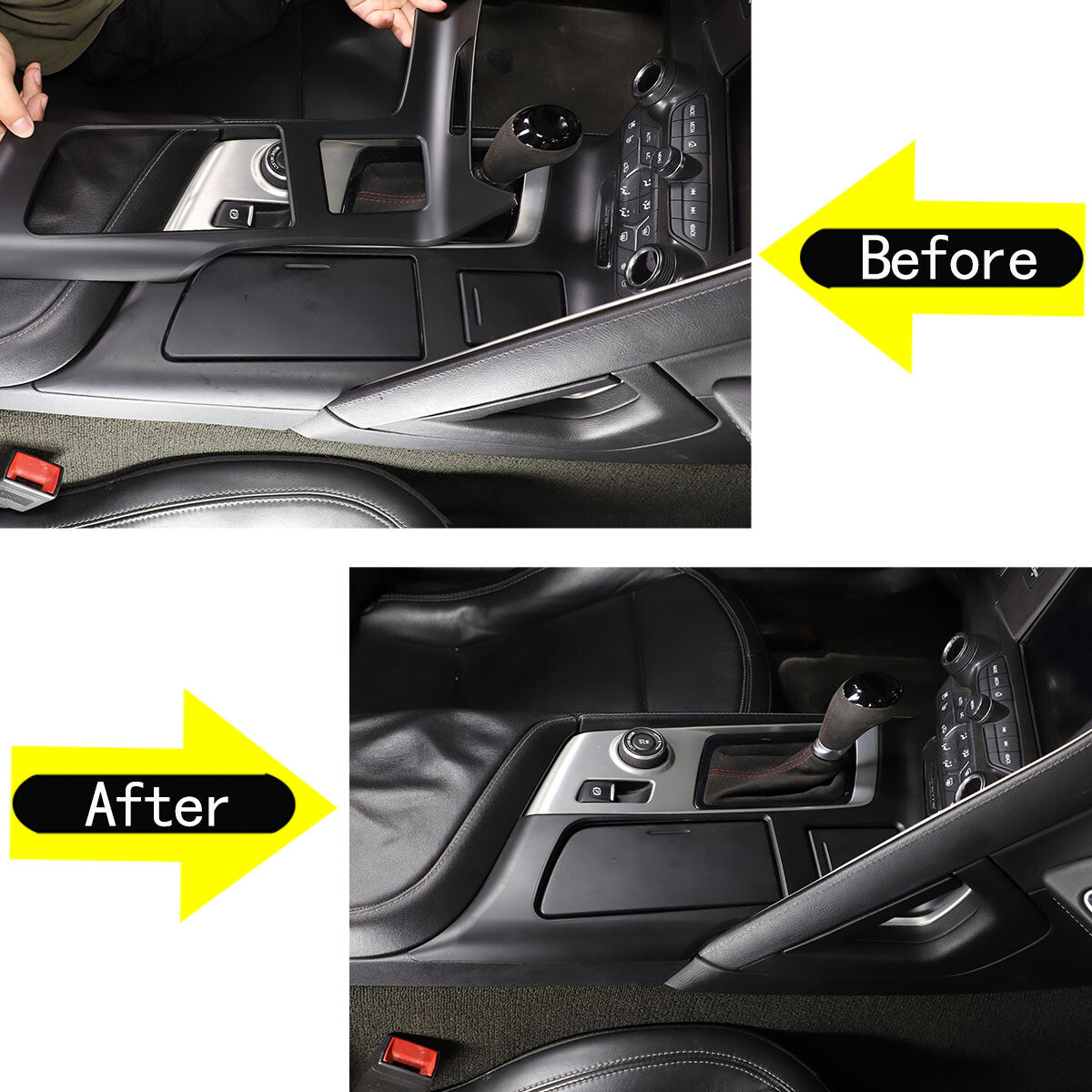 Black center console storage box tray suitable for LR Discovery Sport 15-19- v