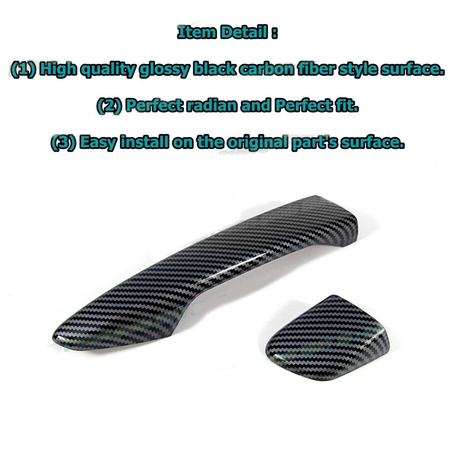 Shiny Carbon Fiber Side Handle Cover Cap for Lexus IS200t IS250 IS300
