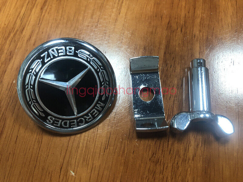 for Mercedes-Benz Bonnet Badge Hood Emblem Sticker C S E Class 44mm W204 W211