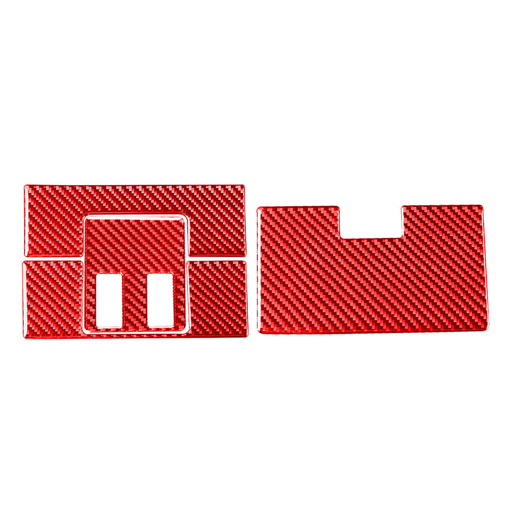 4PCS Reading Light Panel Cover Trim for Toyota Tundra 2014-2021 Carbon Fiber Red