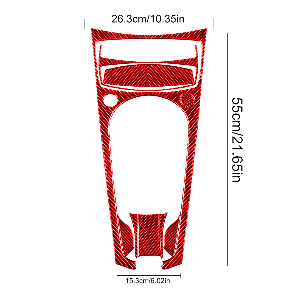 9-piece set of red carbon fiber interior automatic shift cover trim for BMW Z4 E85