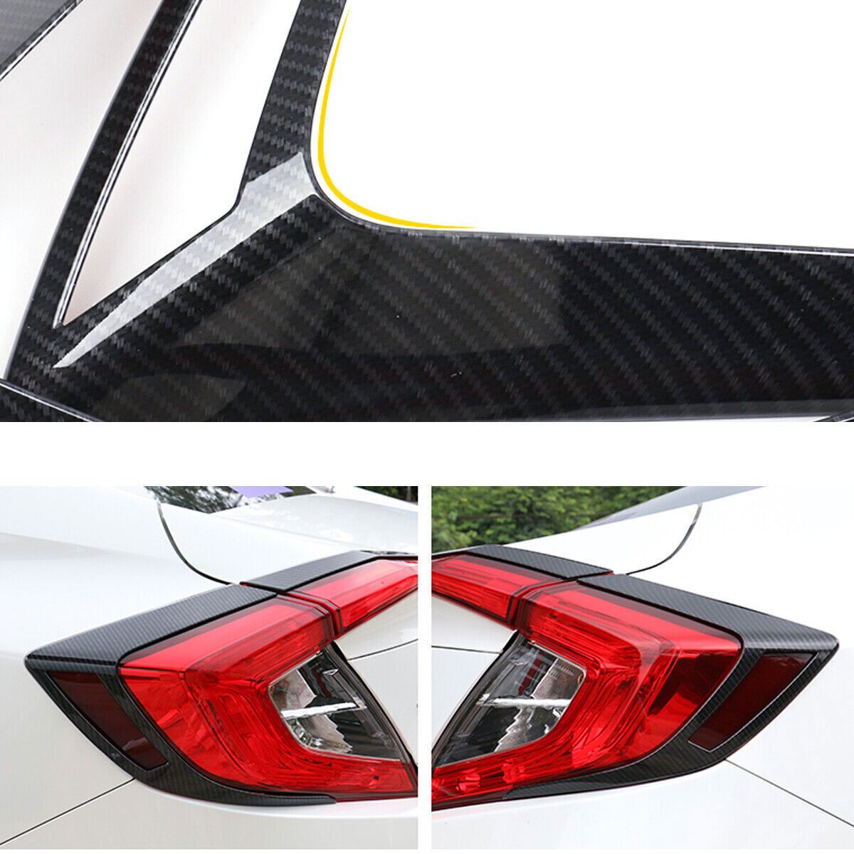 for Honda for Civic 10th Sedan 16-21 Rear Tail Light Lamp Cover Trim Frame Molding