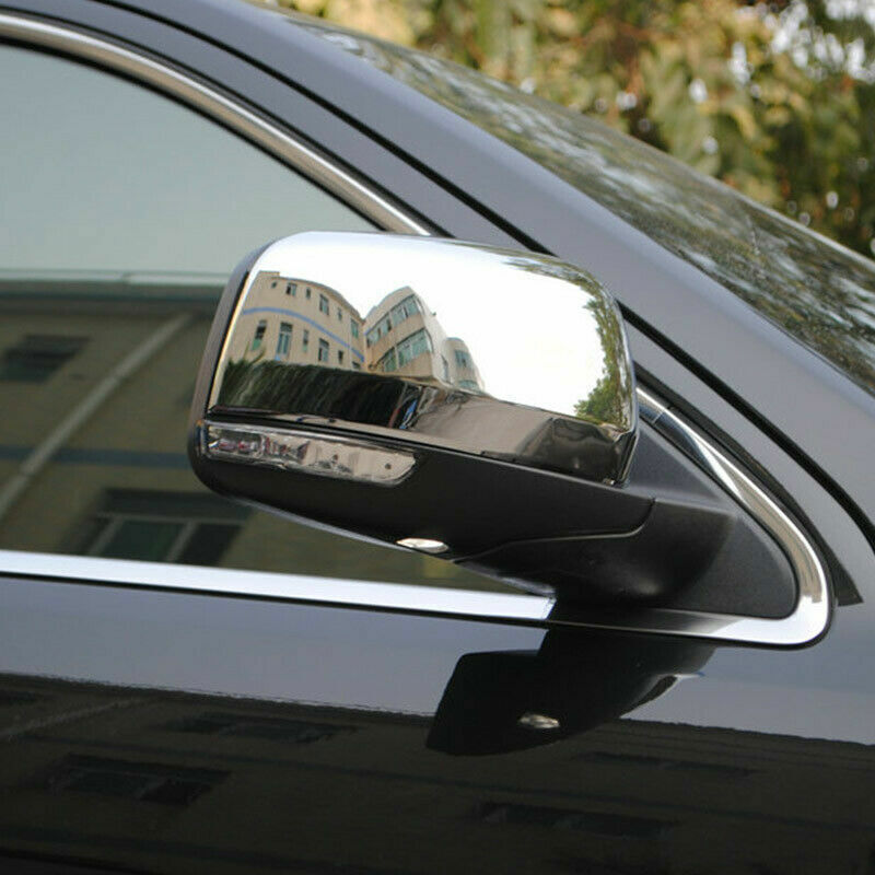 2P Chrome Rearview Side Door Mirror Cover Trim for Jeep Grand Cherokee 2011-2016