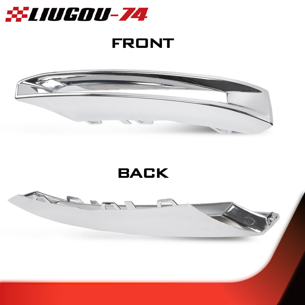 Pair of front fog light protector covers with chrome trim 1668851774. Suitable for 2013-2016 for Benz X166 GL