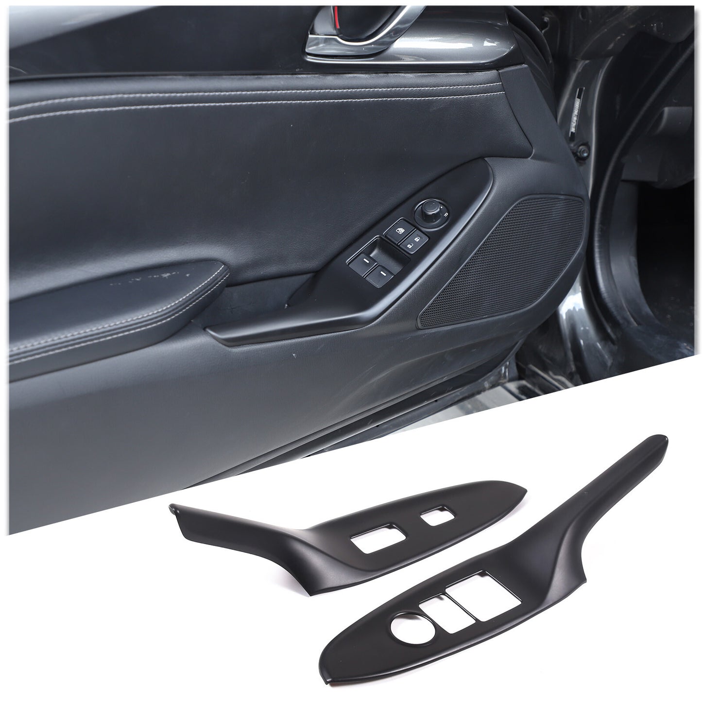 ABS carbon fiber air conditioning mode button decorative frame suitable for Honda Pilot 2015-22- v
