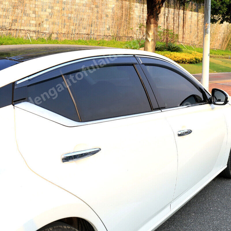 for Nissan Altima 2019-2024 Car Window Visors Sun Rain Guard Deflectors W/Chrome