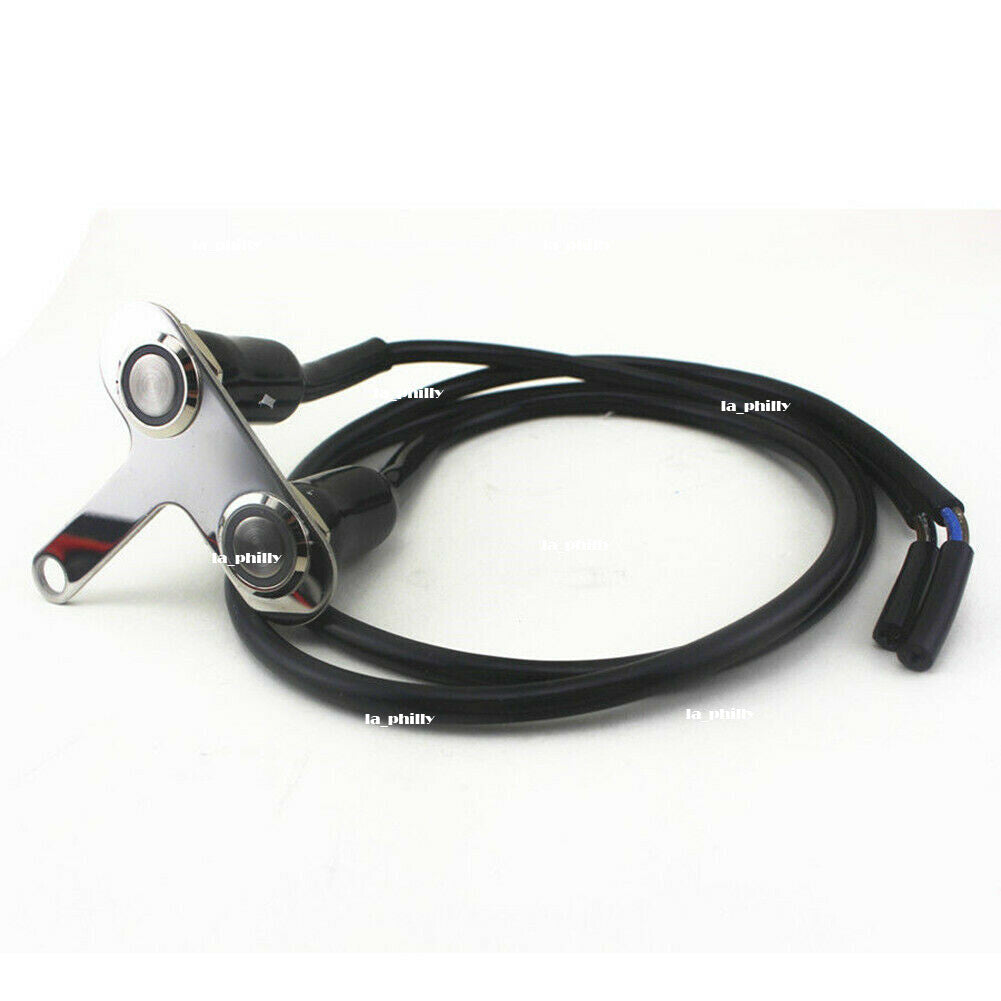 Motorcycle Handlebar Dual Manual-Return Button Switch Blue Indicator 12V Q