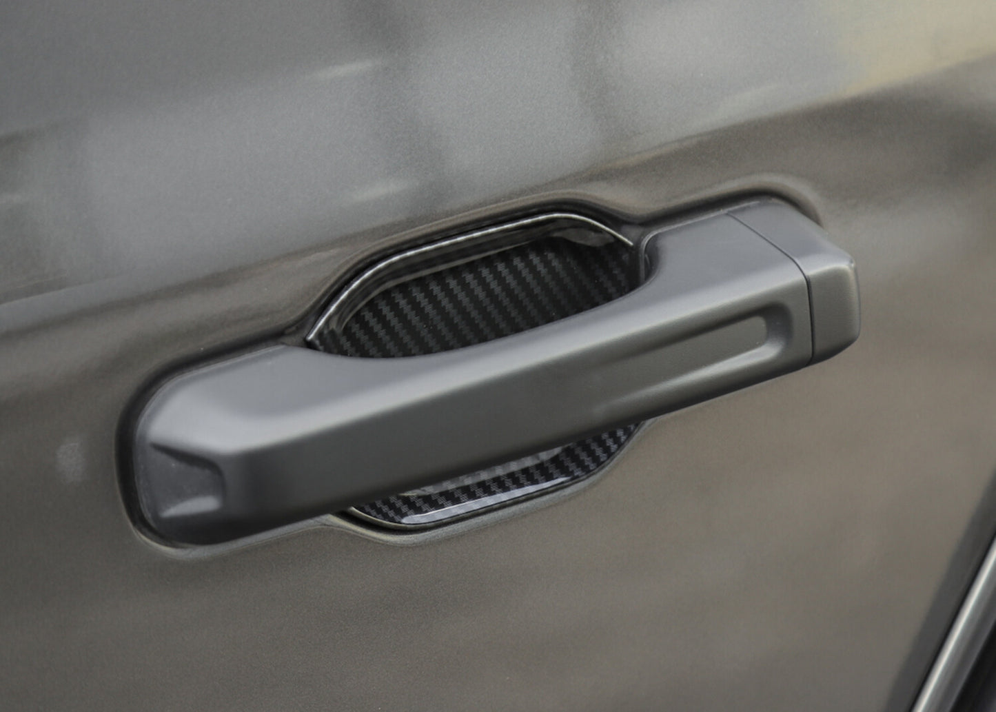 3-PACK Door Handle Bowl Trim for Jeep for Wrangler JL 2018-2023 Carbon Fiber Look