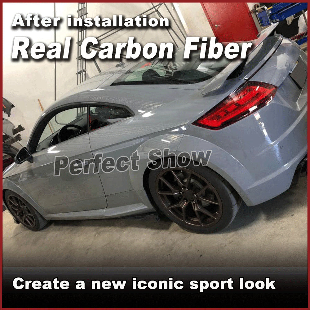 for Audi TTRS/ TTS/ TT S line 2015-2018 REAL Carbon Side Skirts Splitter Spoiler