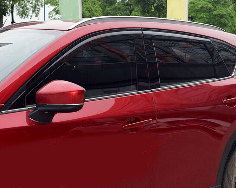 for Mazda CX-5 2017-2024 Smoke Window Wind Visors Sun Rain Guard Vent Deflectors