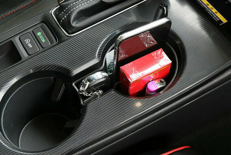 Central Console Water Cup Storage Box Tray Trim for Honda for Civic 11th 2022-2023