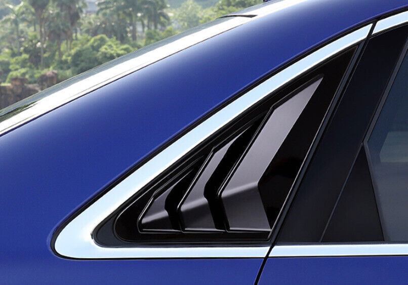 for Audi A4 2017-2024 ABS Black Side Window Louver Shutter Molding Cover Trim 2P