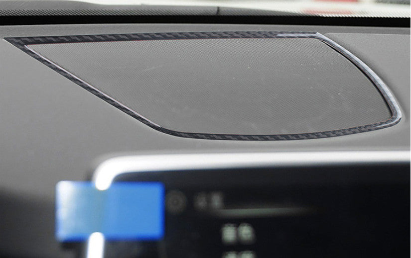 for BMW X5 X6 2014-18 Real Carbon Fiber Console Dashboard Speaker Cover Trim 1P