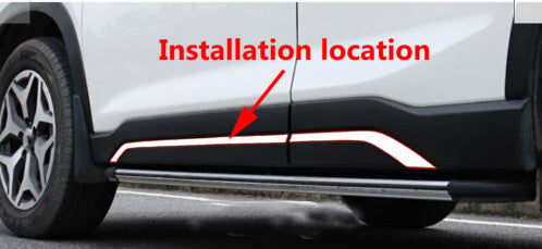 Chrome Car Body Side Overlay Cover Moulding Trim 4for Subaru Forester 2019-2024