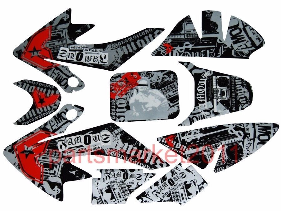 3M Radio Decals Graphics Stickers for Honda CRF50 CRF 50 Pit Dirt Bikes