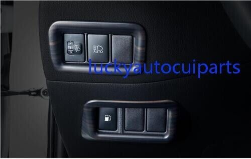 Wood Grain Headlight Button Frame Cover Trim For Auto for Toyota CHR CH-R 2018-2022
