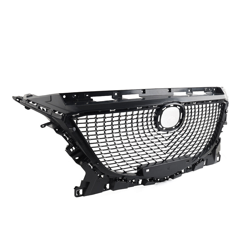 Diamond Style Front Middle Bumper Mesh Grille for Mazda 3 Axela 2014-2016