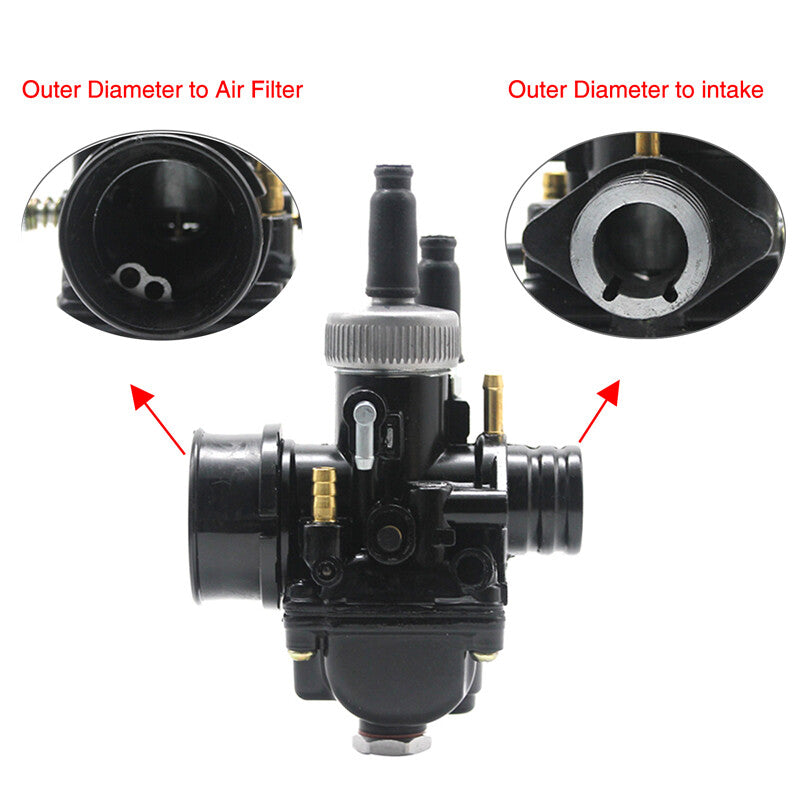 Motorcycle carburetor PHBG 21mm 4-stroke carbide with air filter speed stack Q
