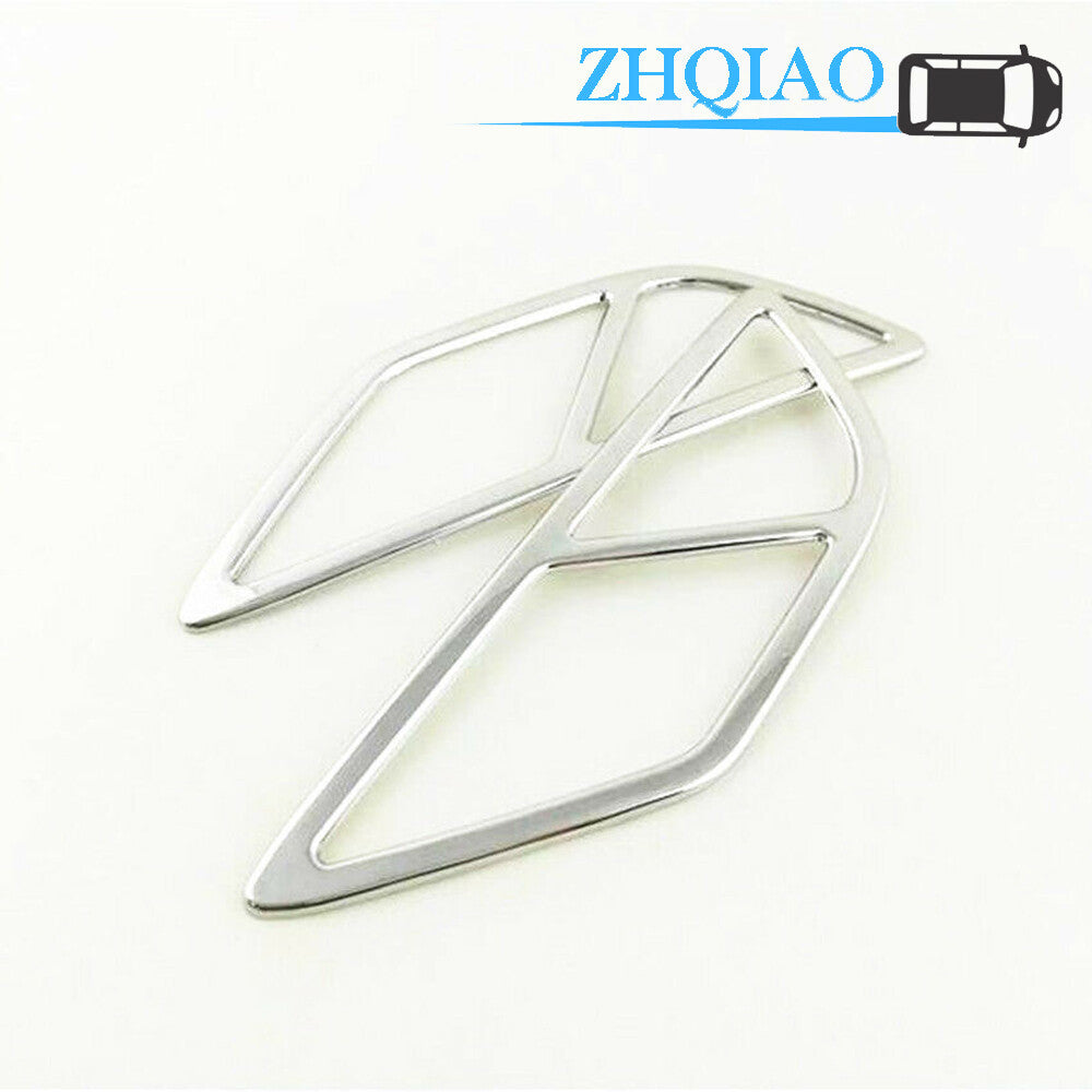 ABS Chrome Rear Bumper Reflector Fog Light Lamp Cover Trim For RAV4 2016-2018