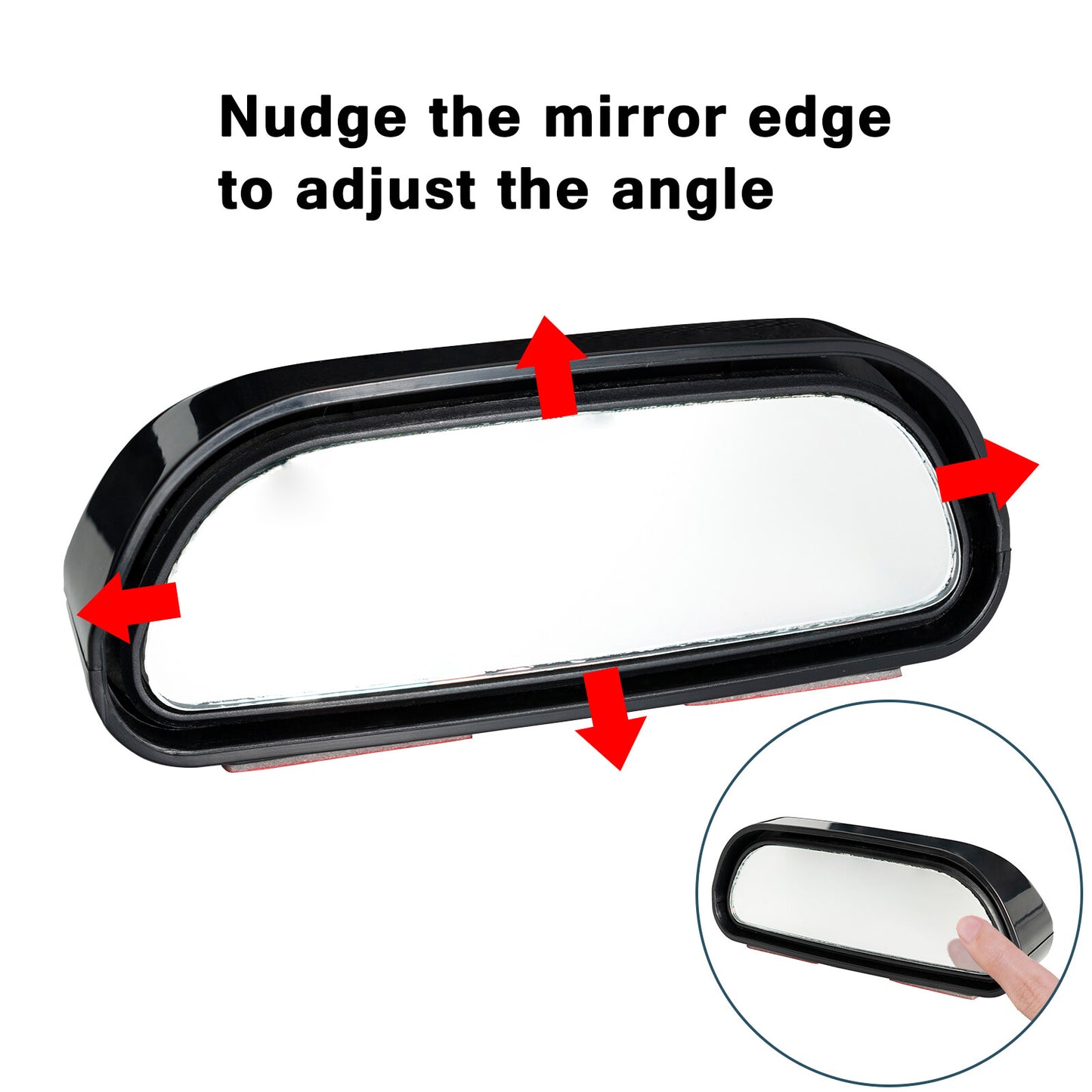 360 Stick on Rear View Auxiliary Blind Spot Mirror Wide Angle Car Parking Side Q