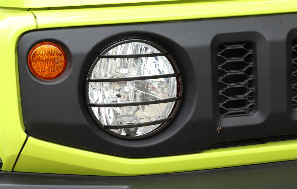for Suzuki for Jimny 2019-23 Front Headlight Lamp Guard Cover Iron Black Accessories
