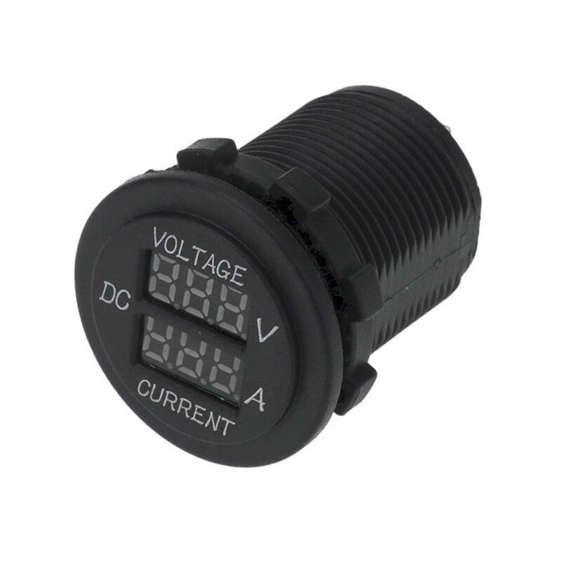 LED Digital Display Voltmeter Motorcycle Voltage Volt Gauge Panel Meter 12-24V v