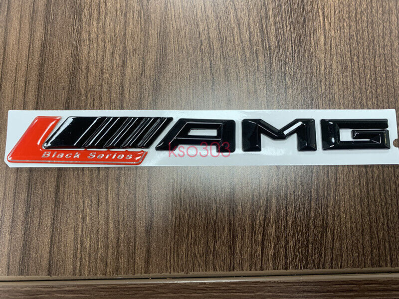 Glossy Black RED L AMG Letters Trunk Emblem Badge Sticker for AMG