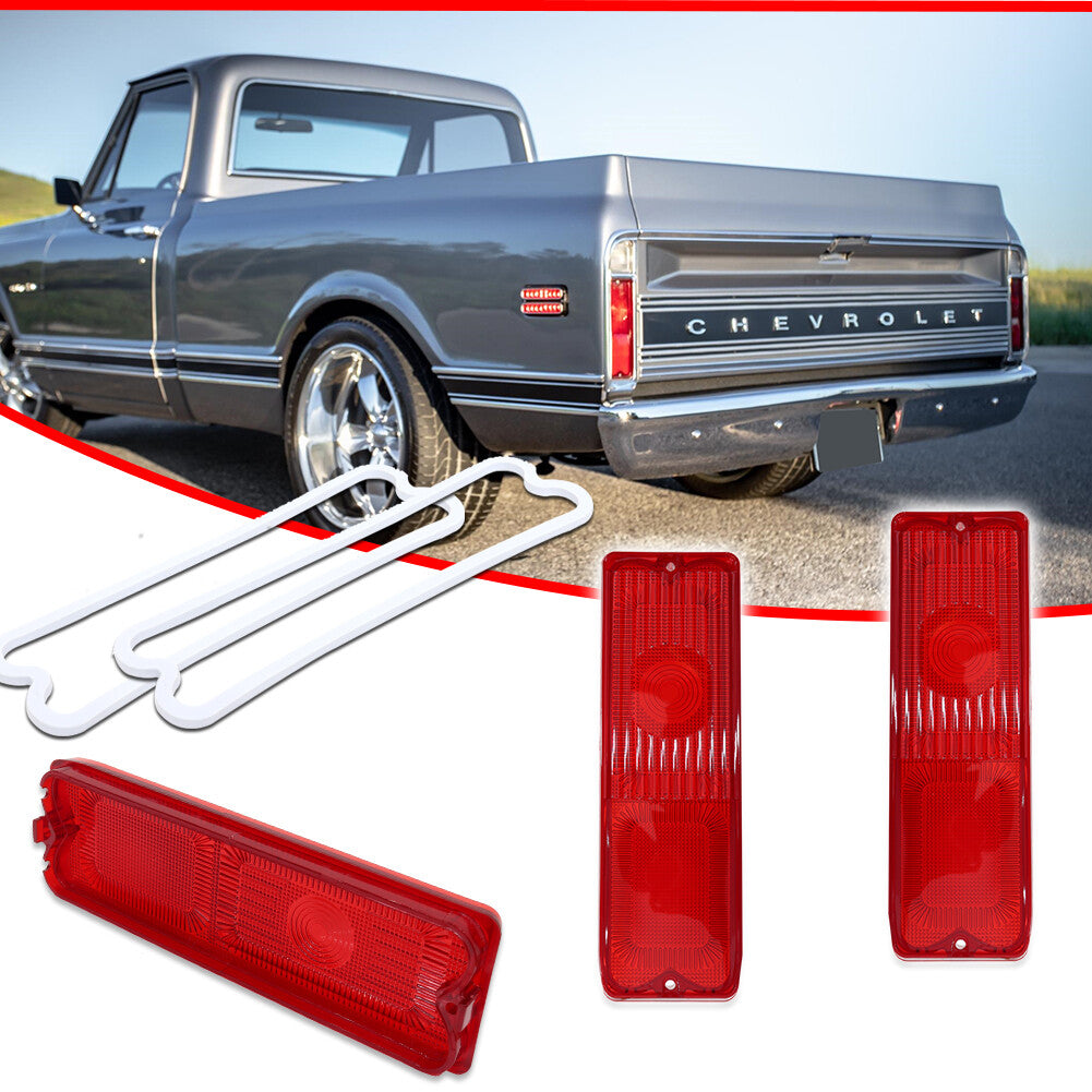 Pair of Tail Lights Tail Light Lenses with Washers for 1967 - 1972 for GMC Truck Blazer - v