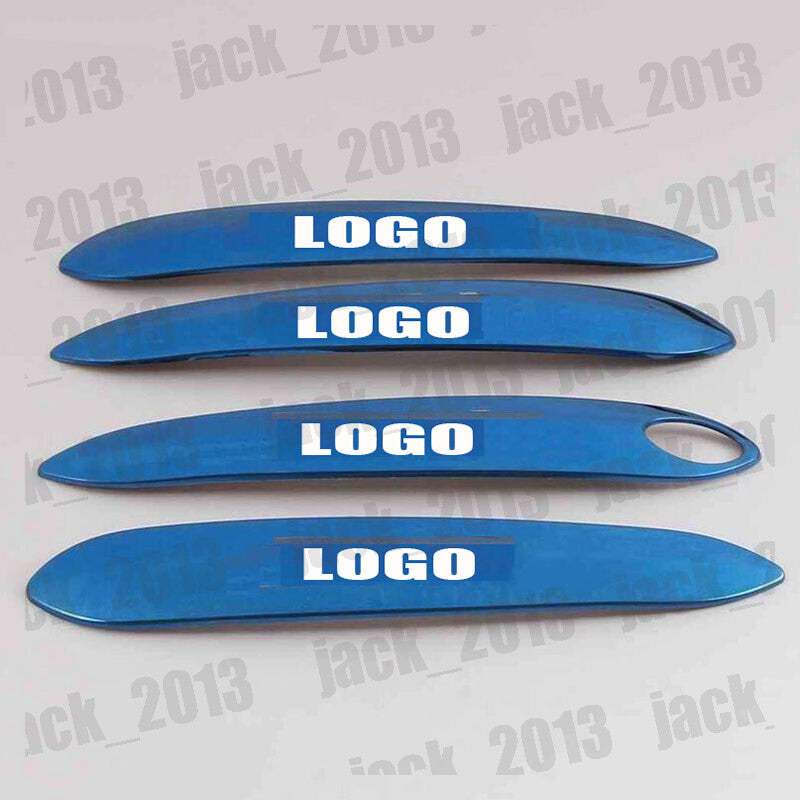 4pcs Blue stainless Car Door Handle Catch Cover Trim for BMW X3 G01 2018-2021