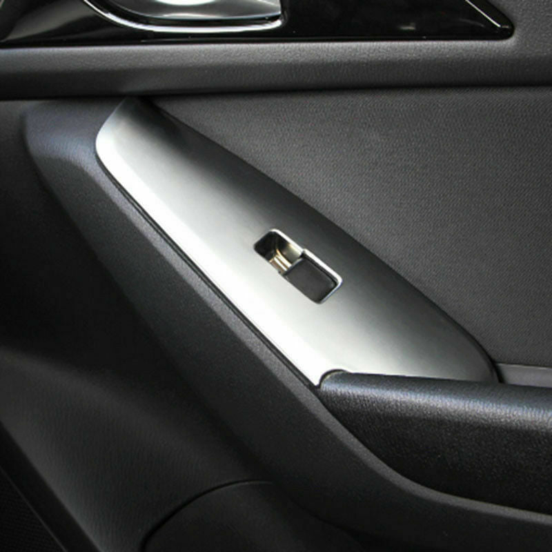 4PCS for Mazda 3 Axela 2014-2018 ABS Silver Window Lift Panel Switch Cover Trim