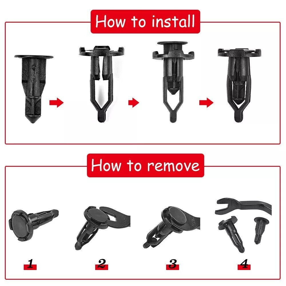100X 52161-02020 Mudguard Anti-collision Fixing Clip for Toyota for Scion 52161-16010