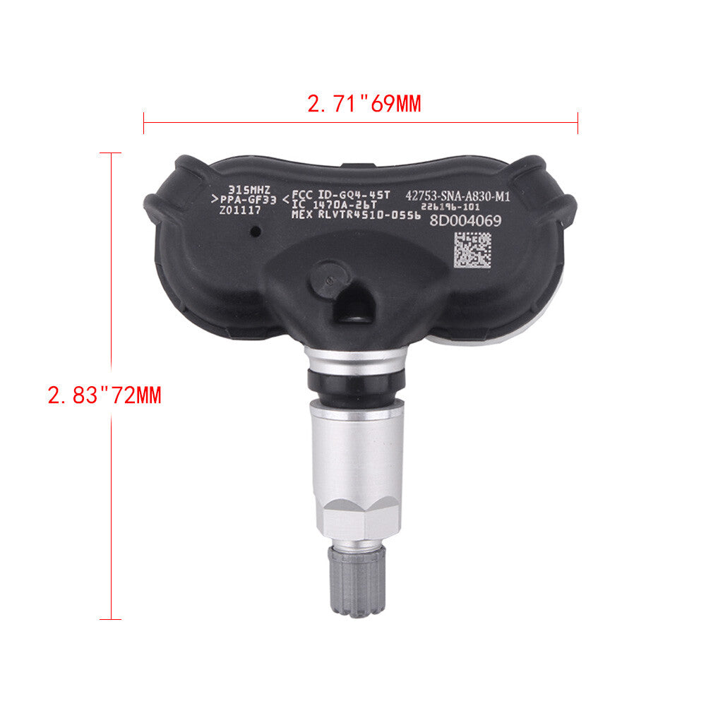 TPMS 42753-SNA-A83 Tire Pressure Sensor 315MHz for Honda FIT ELEMENT 4PCS Q