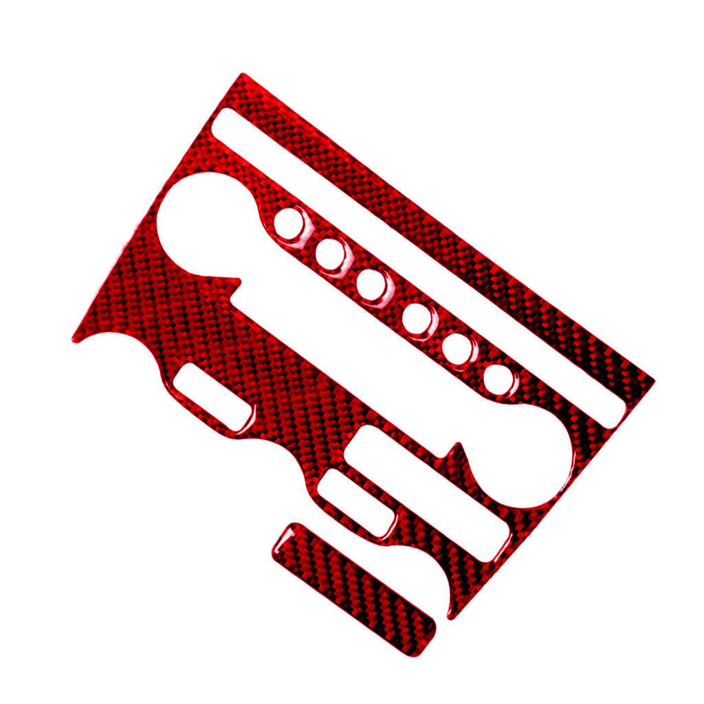 Red Carbon Fiber Climate Control Cover Trim For Silverado/tahoe/ for sierra 2007-2014 v