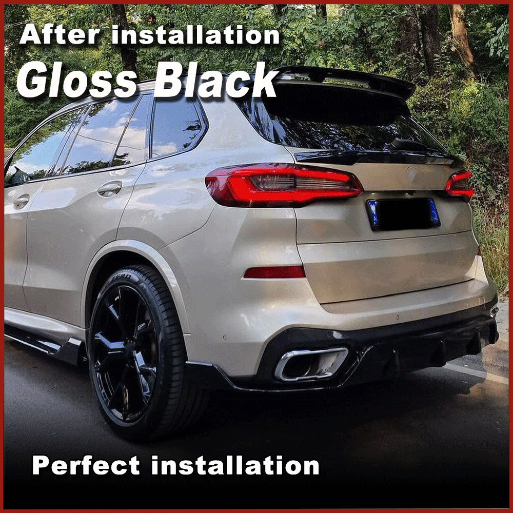 Fit for BMW X5 G05 M-SPORT 2019-21 Gloss Black Rear Bumper Lip Diffuser Spoiler