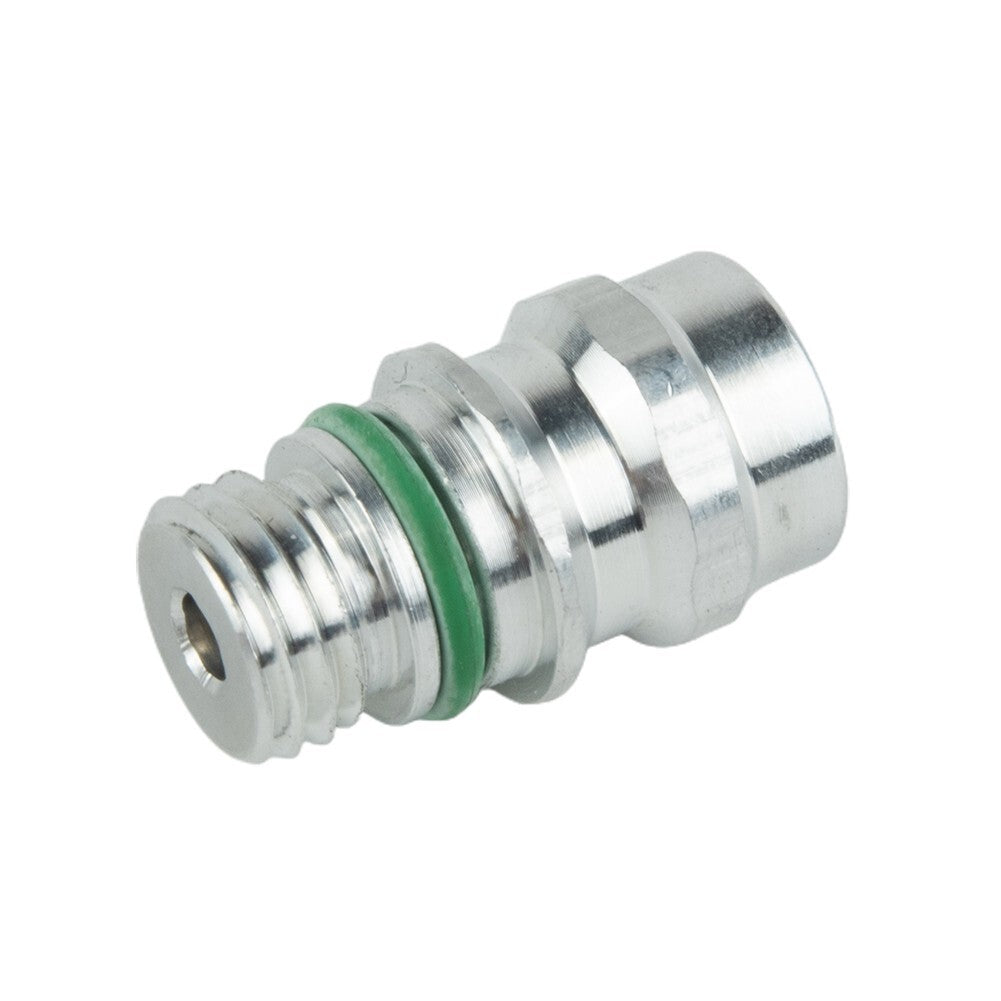 A/C Service Valve High Side R-134a Port Adapter with Replaceable Valve Cores v