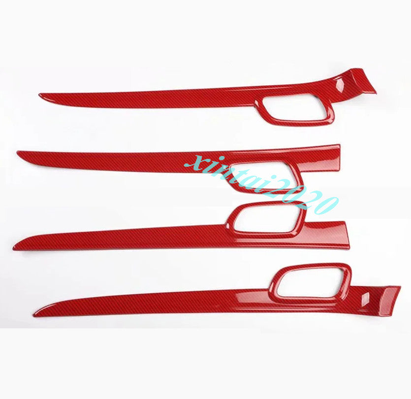 for Jeep Grand Cherokee 2014-2015 Red Carbon Fiber Interior Trim Kit Cover Decor