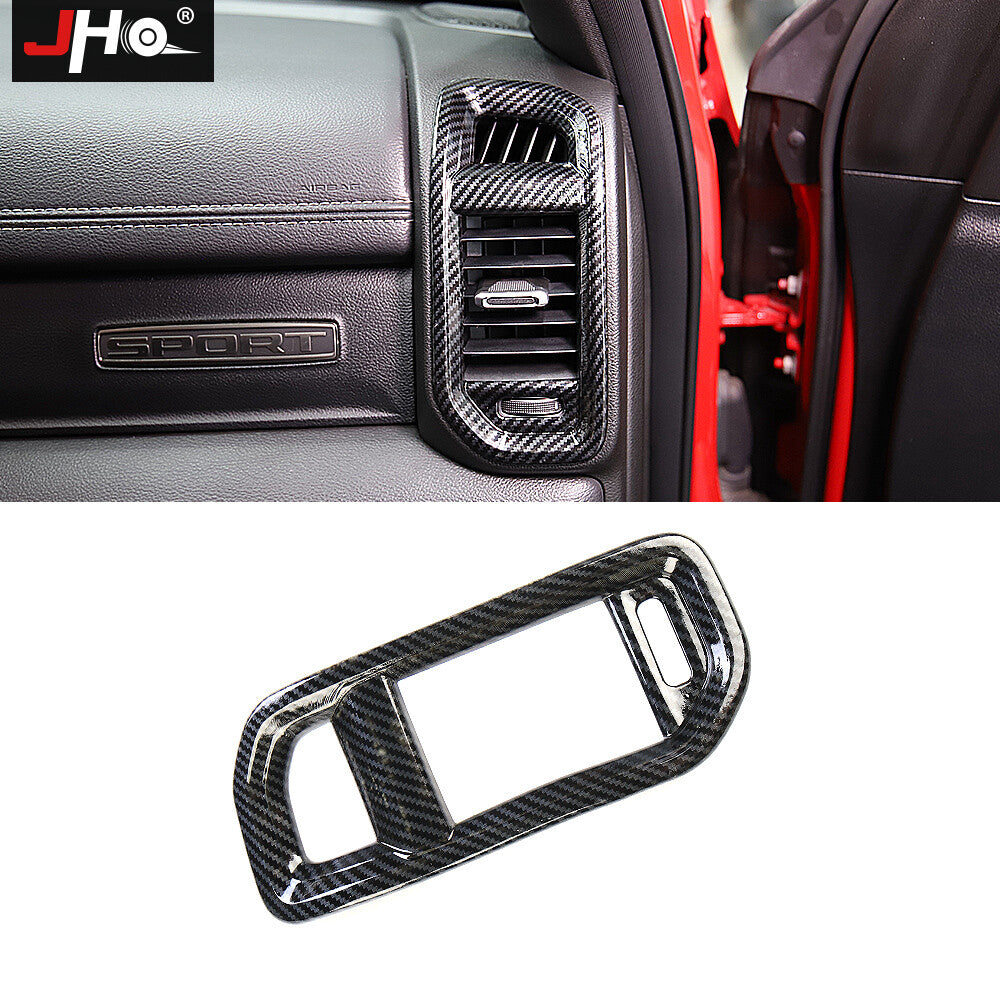 ABS Carbon Fiber Side Air Vent Outlet Cover Frame Decor for Dodge for Ram 1500