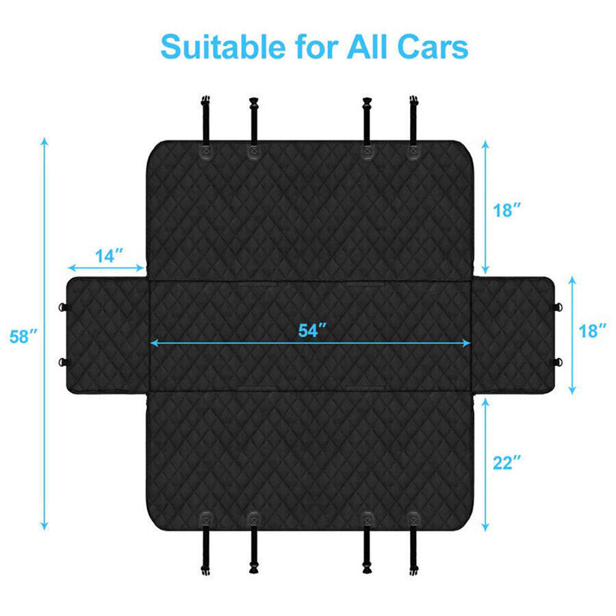 1x Waterproof Car Rear Back for Seat Cover Pet Mat Hammock Cushion Protector Nonslip Q