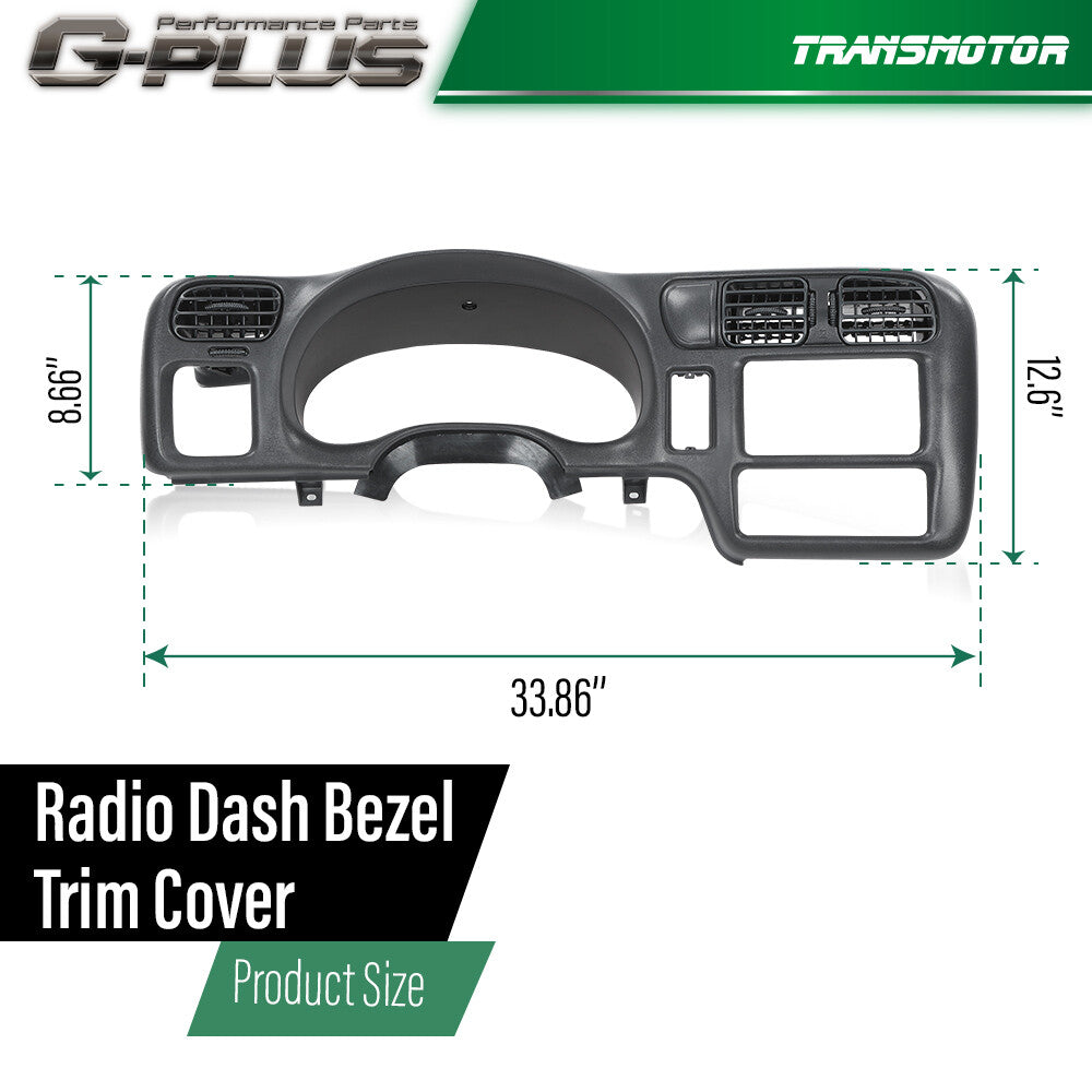 Radio Dash Trim Bezel Jimmy Sonoma Double Din Fit 98-04 for Chevy S10 Blazer Cluster Q