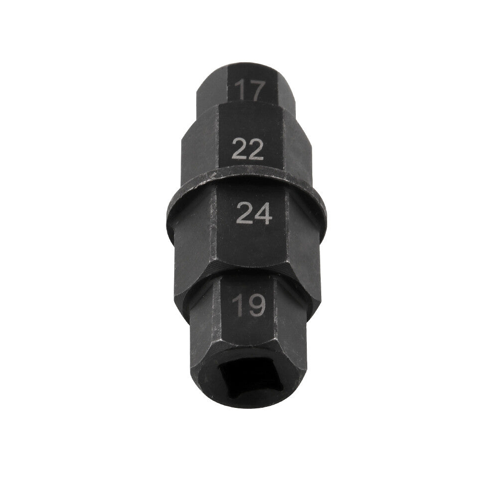 Black Motorcycle Front Rear Wheel Spindle Drive Socket Tool 17 19 22 24 mm axle Q