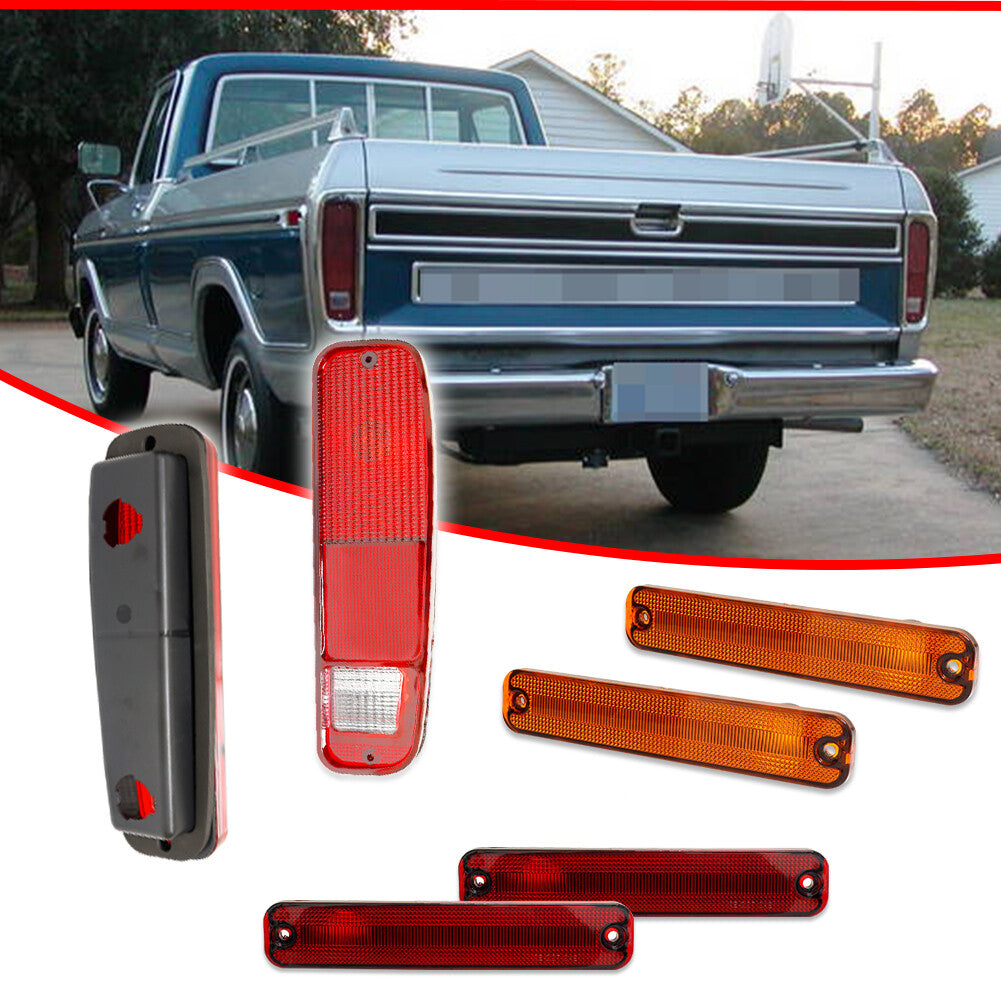 Taillights and side marker lights are suitable for F150 F250 E150 truck for Mustang - v