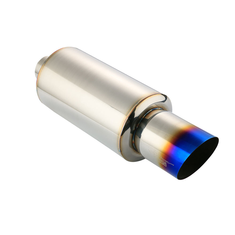 3 ID Straight Flow Racing Exhaust Muffler 4.5OD Body 6.65 520mm Tip